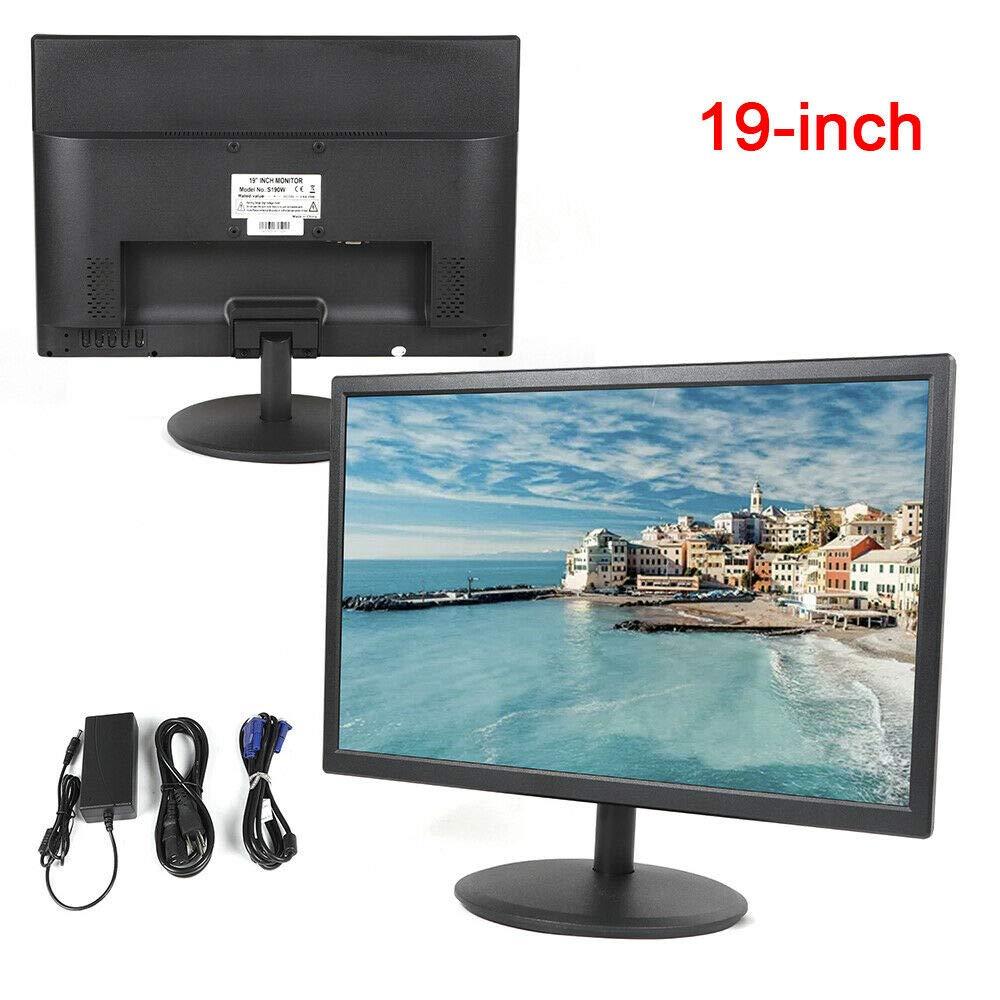 Lidhujnk PC Monitor Desktop Monitor, 19\" 5ms LED Monitor Desktop Computer PC LED Monitor 1440 x 900 60Hz with Stand