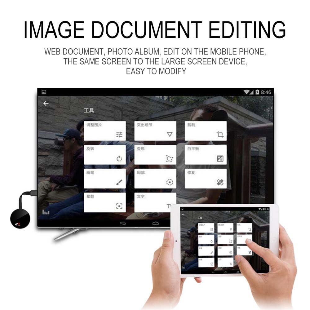 SAYESON HDMI Wireless Display Adapter 2.4G Miracast dongle for TV 4K Mobile Screen Mirroring Receiver Dongle to TV/Projector Receiver Support Android Mac iOS Windows