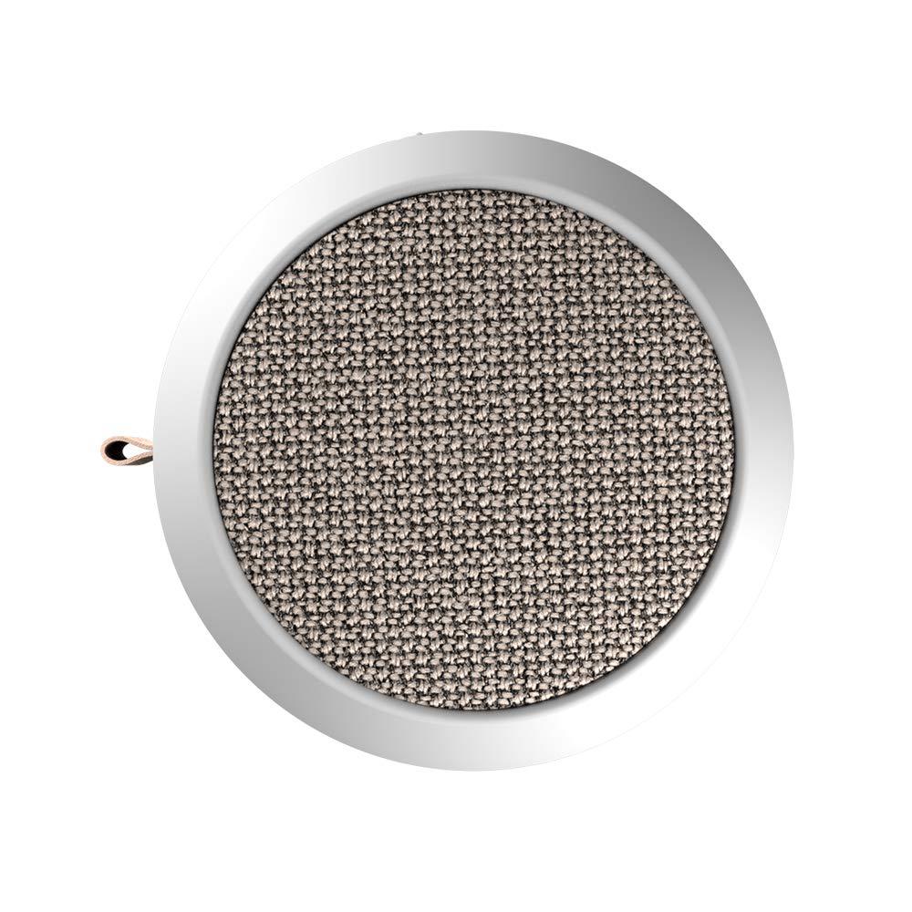 KREAFUNK KREAFUNK aJAZZ Portable Bluetooth Speaker, Water Resistant (IPX5) and Durable, Up to 30 Hours of Wireless Play, Voice Assistant, Stereo Sound, Quick Charge, for Indoors and Outdoors (White)