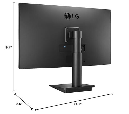 LG LG FHD (1920 x 1080) 27 Inch Computer Monitor, IPS, AMD FreeSync, 3-Side Borderless Design, Tilt/Height Adjustable Stand, 75Hz, 5ms, OnScreen Control, HDMI, DisplayPort, D-Sub, 27MP450-B, Black