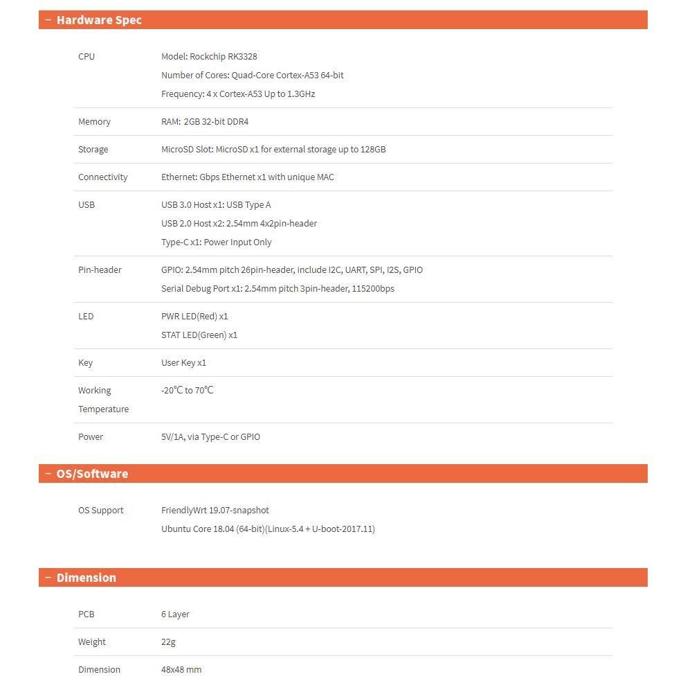 youyeetoo youyeetoo FriendlyElec NanoPi NEO3 Mini Router Single Board Computer Rockchip RK3328 Super Tiny ARM Board for IOT (2GB RAM,with Case and Heat Sink)