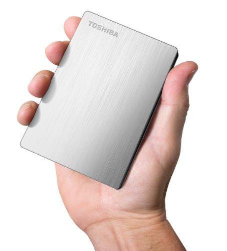 Toshiba Toshiba Canvio Slim II 1TB Portable External Hard Drive, Silver (HDTD210XS3E1)