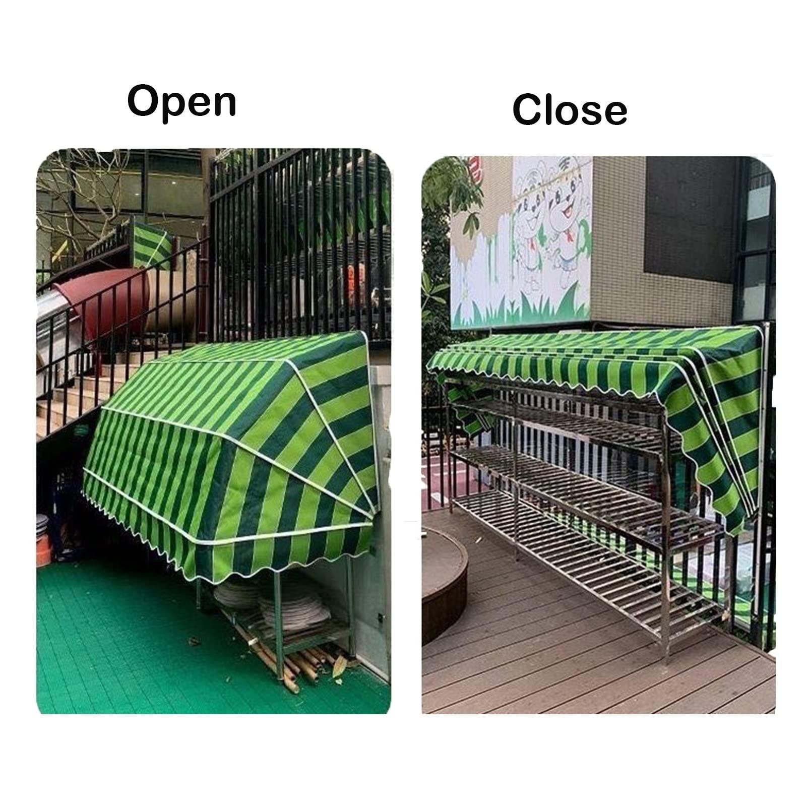 DirectNine Basics Window Door Awning Canopy| Entry Door Front Door Awning for Sun Shutter, UV, Rain, Snow Protection,Fully Assembled(Color:Burgundy,Size:100x60x60cm)