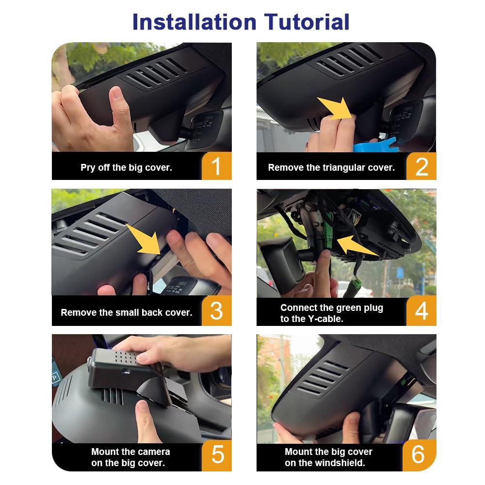 FITCAMX Fitcamx 2K Dual Dash Cam Suitable for Volvo XC40 & XC40 Recharge B4 B5 T4 T5 P8 (Model B), OEM Style, Front 1440P+Rear 1080P HD Video, Loop Recording, WiFi & APP, G-Sensor, Easy to Use, 64GB Card