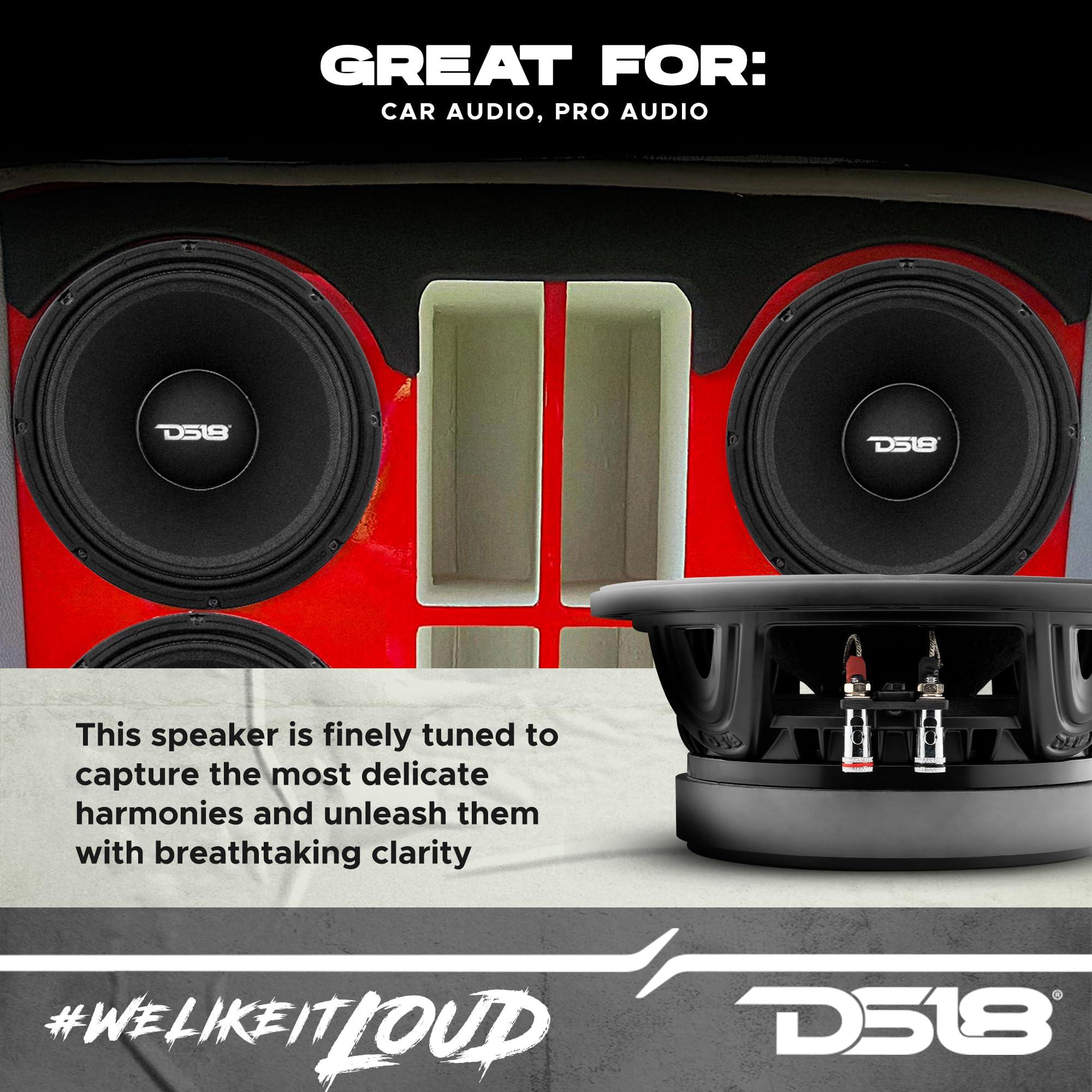 DS18 DS18 12XL1500-4 PRO XL 12" Mid-Range Loudspeaker 750W RMS 4 Ohm Midrange Speaker with Dual Forced Hyper-Venting System (2 Layers in/Out) Great for High-Performance Audio Applications