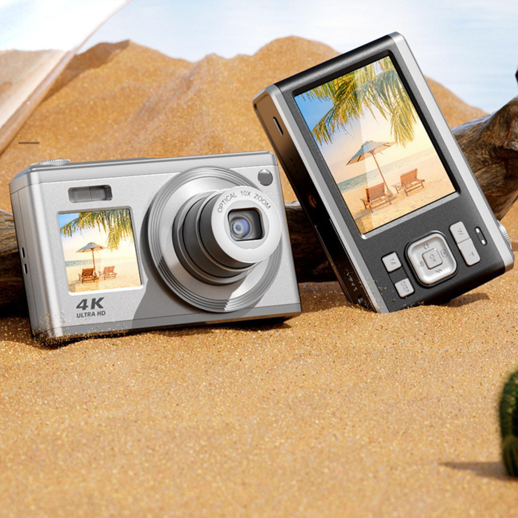 Dpofirs 10X Optical Zoom Camera for Travel Photography, 6X digital zoom 2.88in IPS Screen 4K 60M Camera, Auto Focus Vlogging Camera Built in Fill Light Photography for Adults