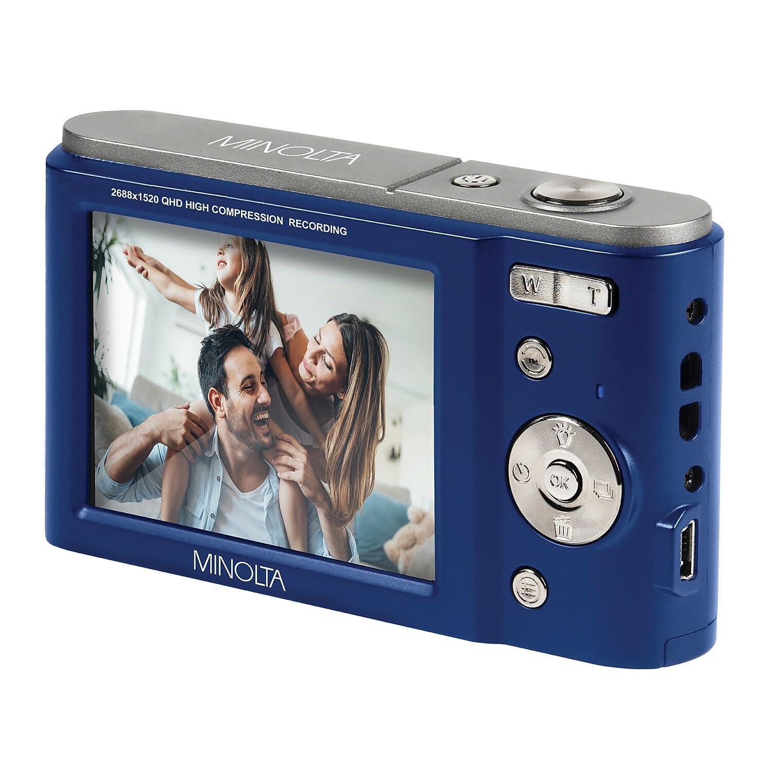 Minolta Minolta MND20 44 MP / 2.7K Ultra HD Digital Camera (Blue)