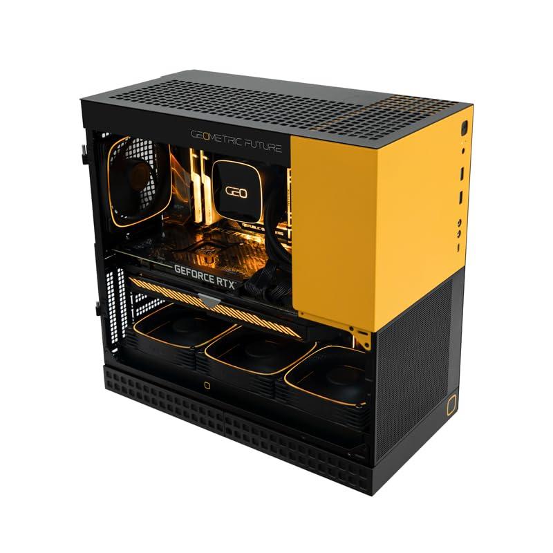 Geometric Future Geometric Future M4 King Arthur White mid/Mini Tower, E-ATX/ATX Gaming Case, Glass/ 1.2mm Steel, Vertical Air Tunnel Design, Type C, 360/240 Radiator, Vertical GPU Mount, GEO-M4-KAW(PC Case ONLY)