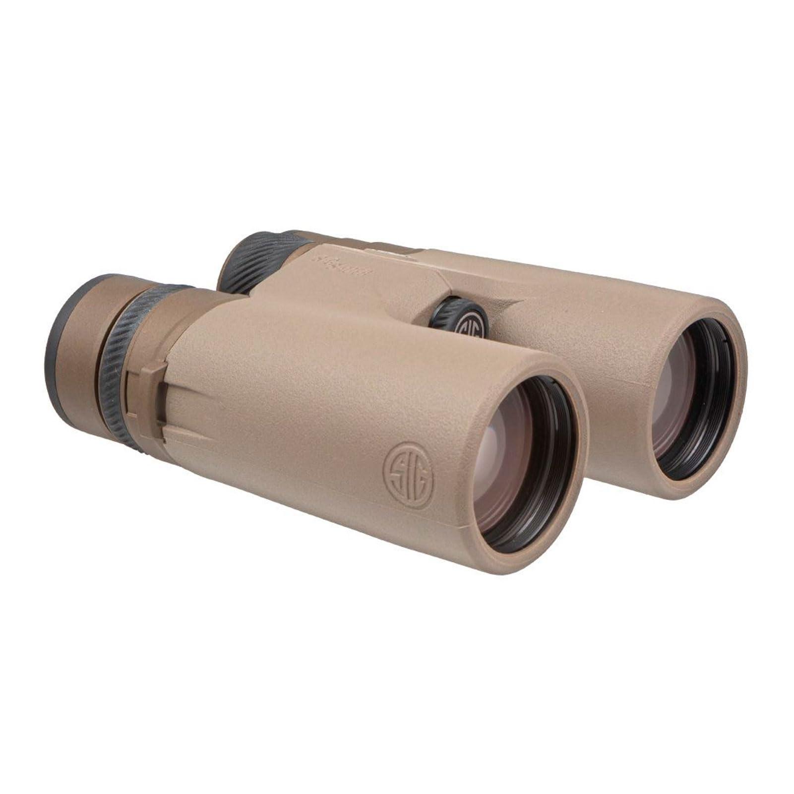 Sig Sauer SIG SAUER ZULU8 HDX 10x42mm Waterproof Fogproof Durable Bright Clear Precise Ergonomic Closed Bridge FDE Hunting Binoculars with Anti-Reflective Lenses - Molded EVA Carrying Case Included