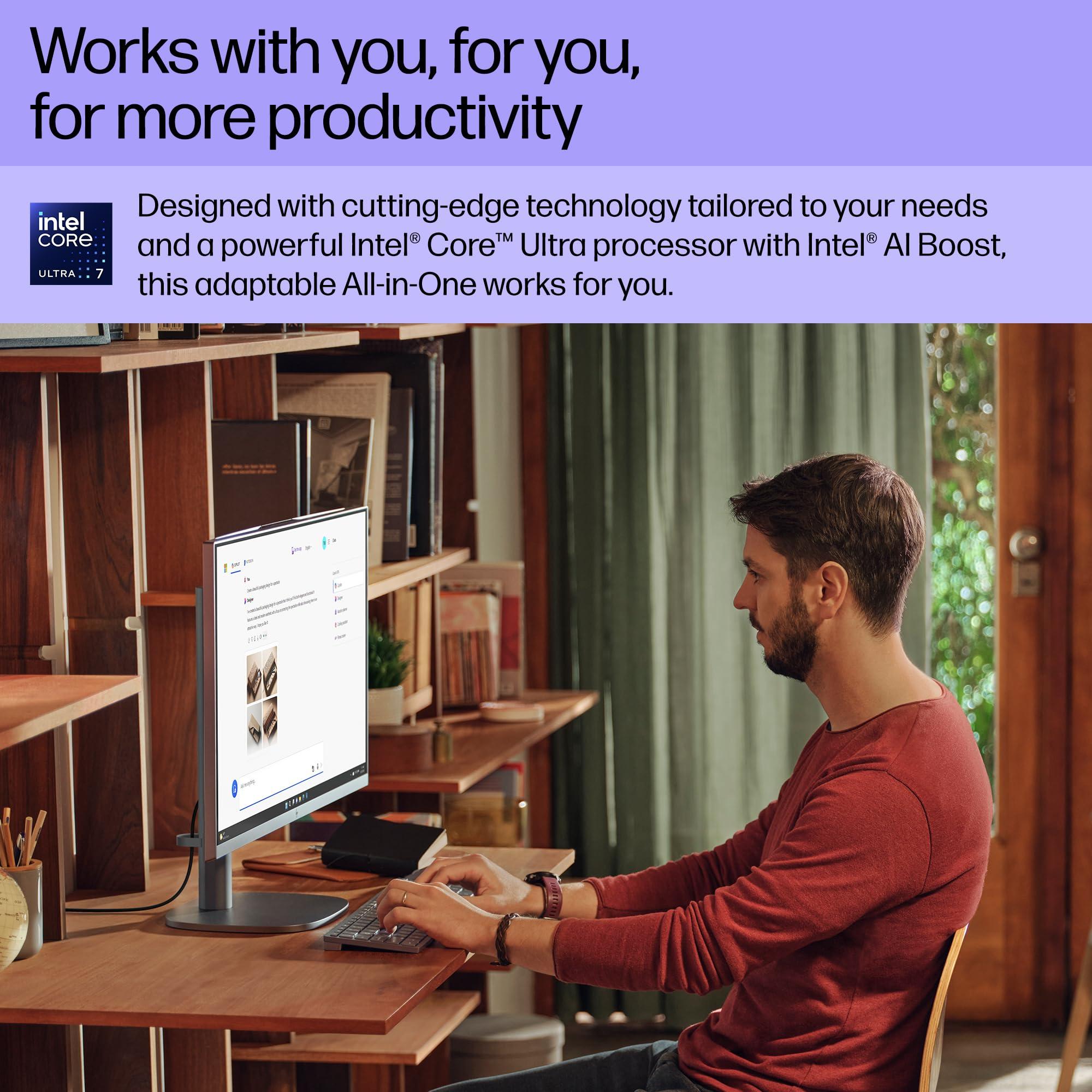 HP HP OmniStudio X 27" FHD Touch Screen All-in-One Desktop Intel Core U7-155H 16GB RAM 1TB SSD Meteor Silver