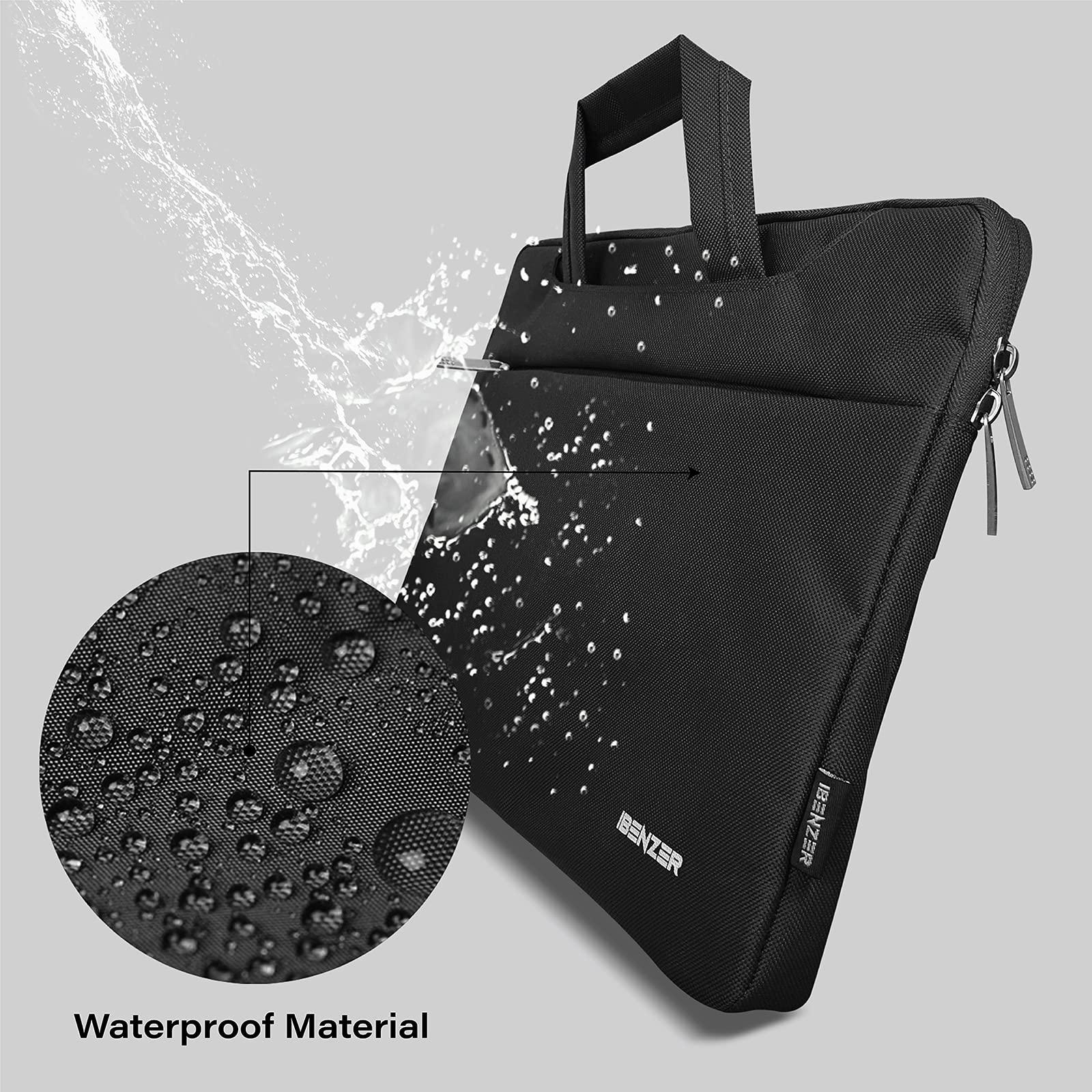 IBENZER iBenzer 15.6 16 inch Laptop Computer Sleeve Carrying Case Bag for New MacBook Air 15-inch M2 A2941, MacBook Pro 15/16-inch, 15" Surface/Dell/HP/Acer/Lenovo Chromebook, Black LS-SLD15-BK
