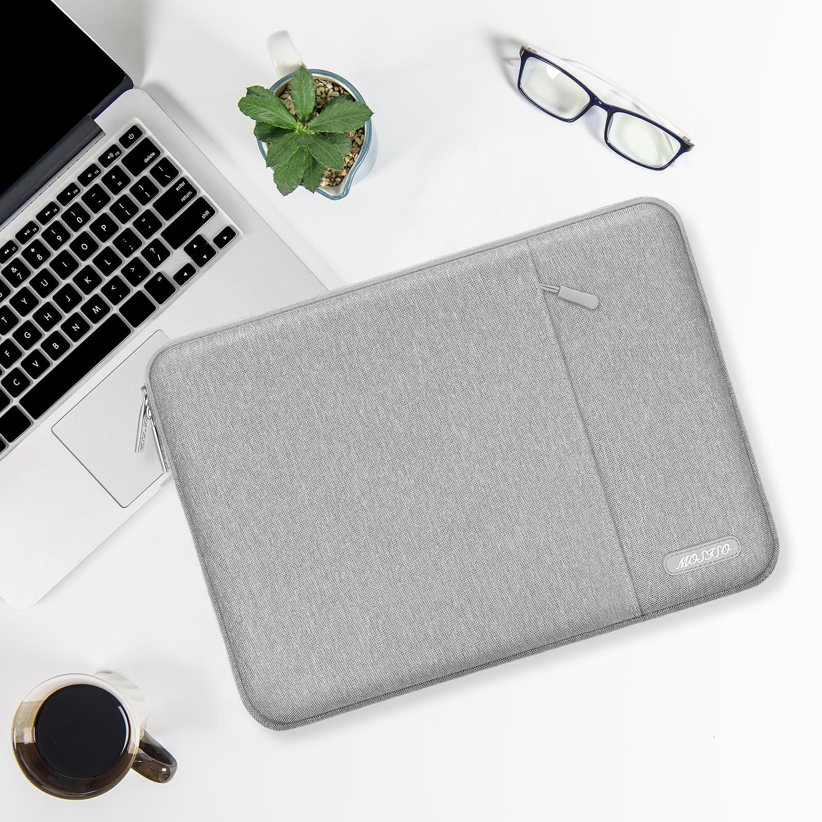 MOSISO MOSISO Laptop Case 17.3 inch, 17-17.3 inch Laptop Sleeve Compatible with Dell, HP, Lenovo, Asus, Acer, Alienware, Polyester Vertical Computer Sleeve Bag with Pocket, Gray