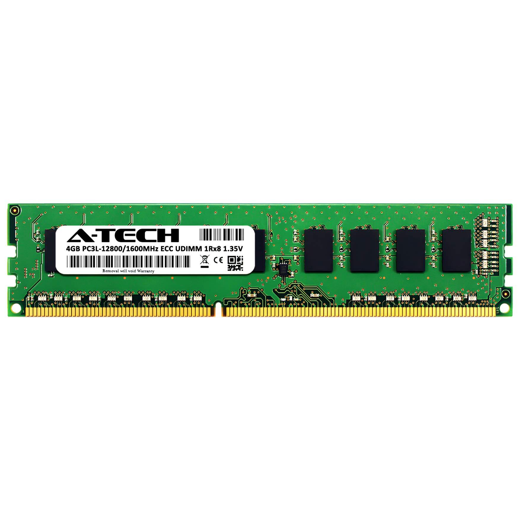 A-Tech A-Tech 4GB RAM Replacement for Dell SNPYWJTRC/4G, A7303660, YWJTR, 0YWJTR | DDR3 1600MHz PC3-12800 1Rx8 1.35V ECC Unbuffered UDIMM Single Server Memory Module