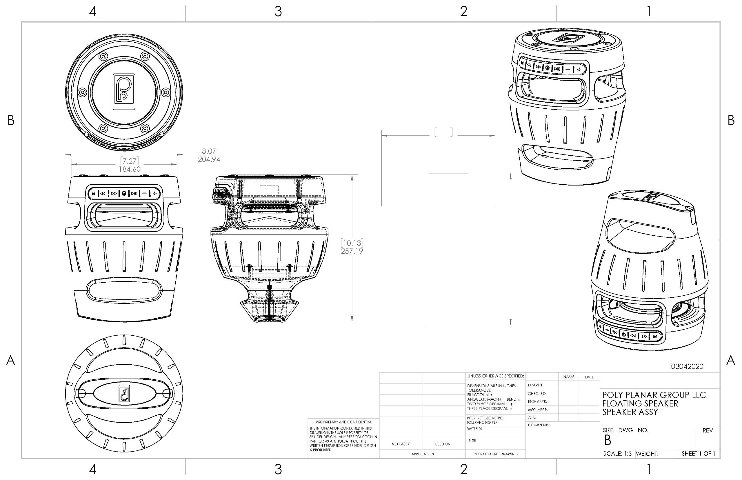 Poly-Planar Poly-Planar FS1 Floating Bluetooth Speaker
