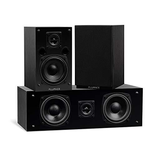 Fluance Fluance Elite High Definition Surround Sound Home Theater 5.0 Channel Speaker System Including Floorstanding Towers, Center Channel and Rear Surround Speakers - Black Ash (SXHTB-BK)