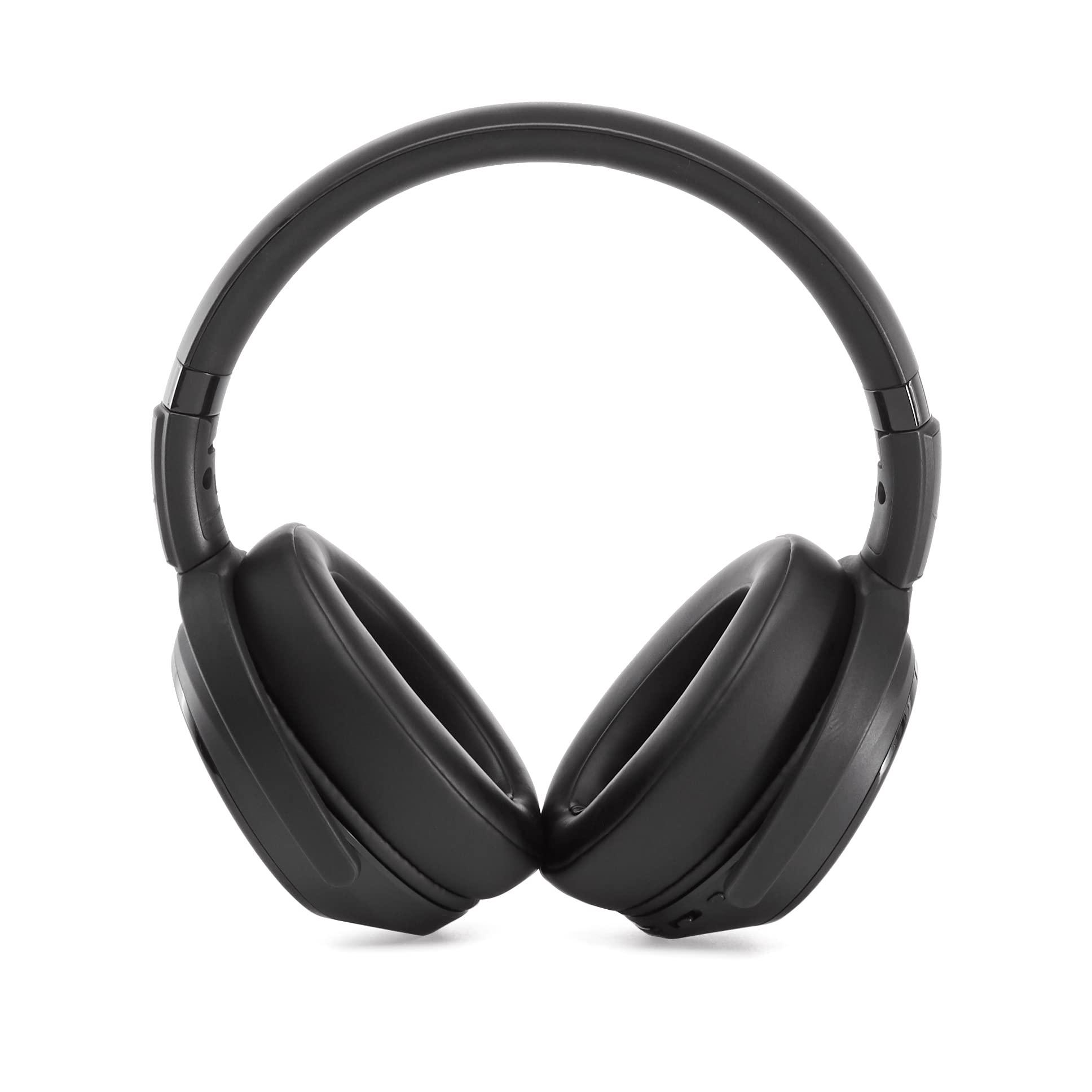 AmazonCommercial AmazonCommercial Over Ear Wireless Noise Cancelling Bluetooth Commuter Headphones, Black