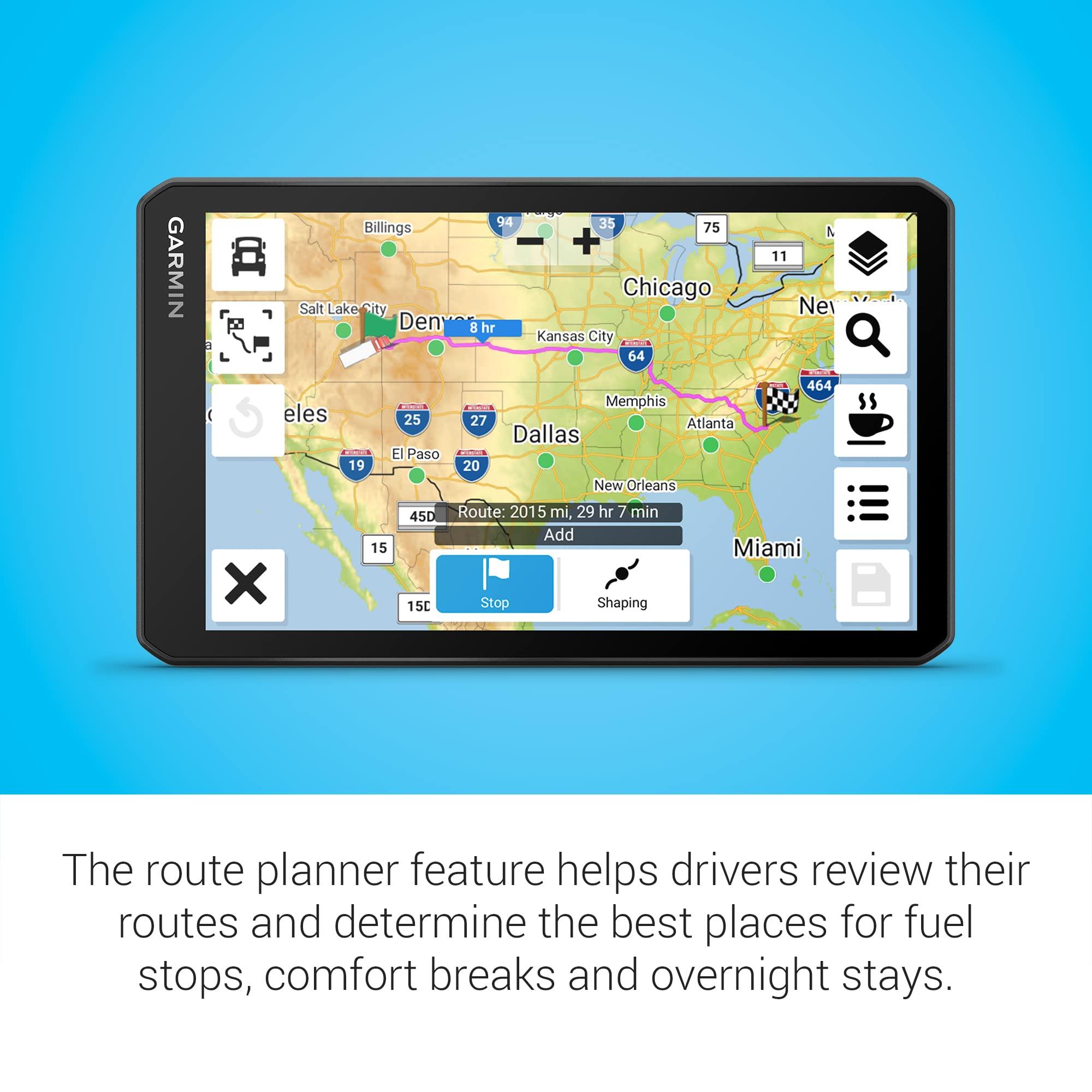 Garmin Garmin dezl OTR710, Large, Easy-to-Read 7 GPS Truck Navigator, Custom Truck Routing, High-Resolution Birdseye Satellite Imagery, Directory of Truck & Trailer Services (Renewed)