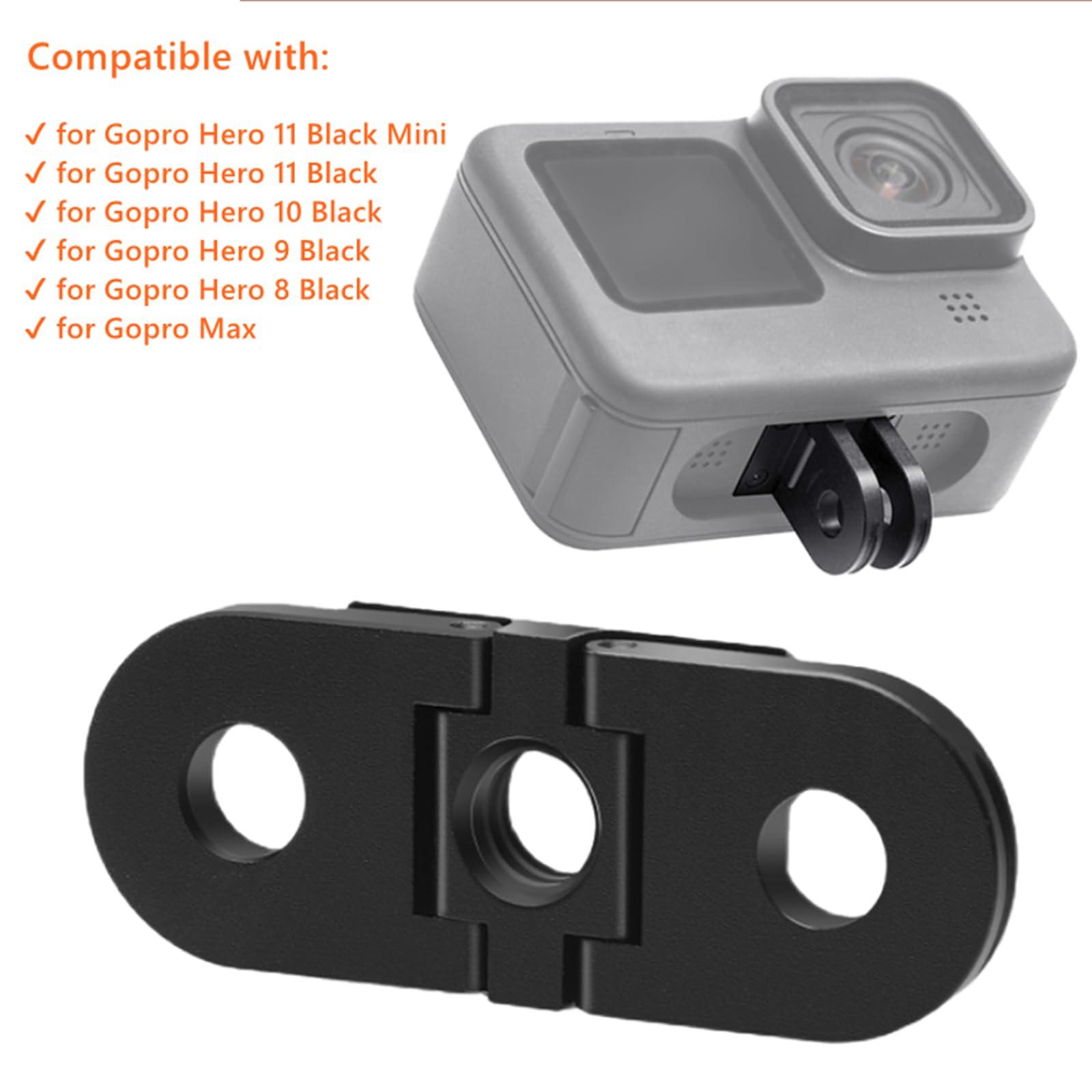 Besvalo Replacement Folding Fingers for Gopro, Magnetic Folding Mounting Base Adapter with Standard 1/4 Tripod Connector Port, Compatible with Gopro 12/11/10/9/8/Black/Max/Mini