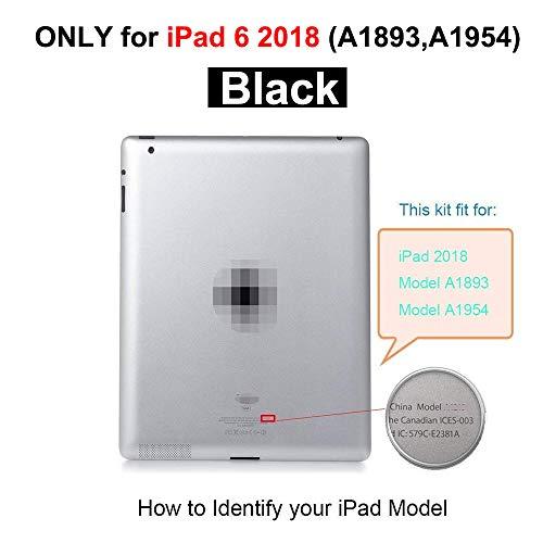 TSIOFO for iPad 6 (6th Gen 2018) A1893 A1954 Screen Replacement Glass Touch Digitizer Repair Kit with Home Button & Tools - Only for iPad 6 6th Generation (Black)