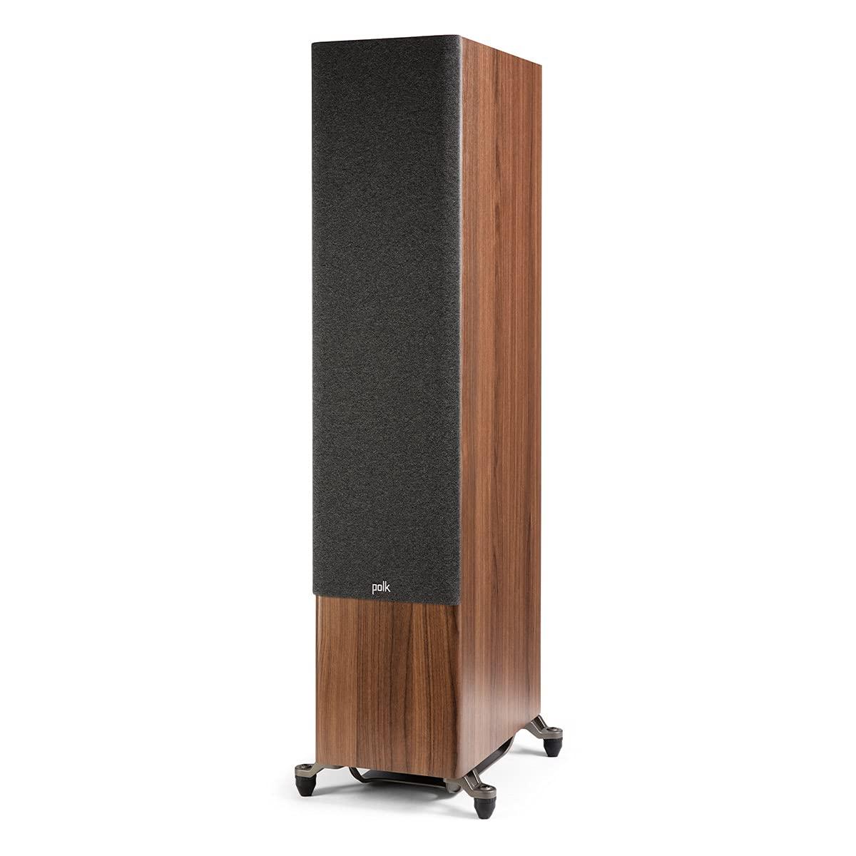 Polk Audio Polk Audio Reserve Series R700 Tower Speaker, 1\" Tweeter, Dual 6.5\" Woofers & Dual 8\" Long-Throw Drivers, Hi-Res Certified, Dolby Atmos & IMAX Enhanced for Dynamic Home Theater Audio, Walnut Brown