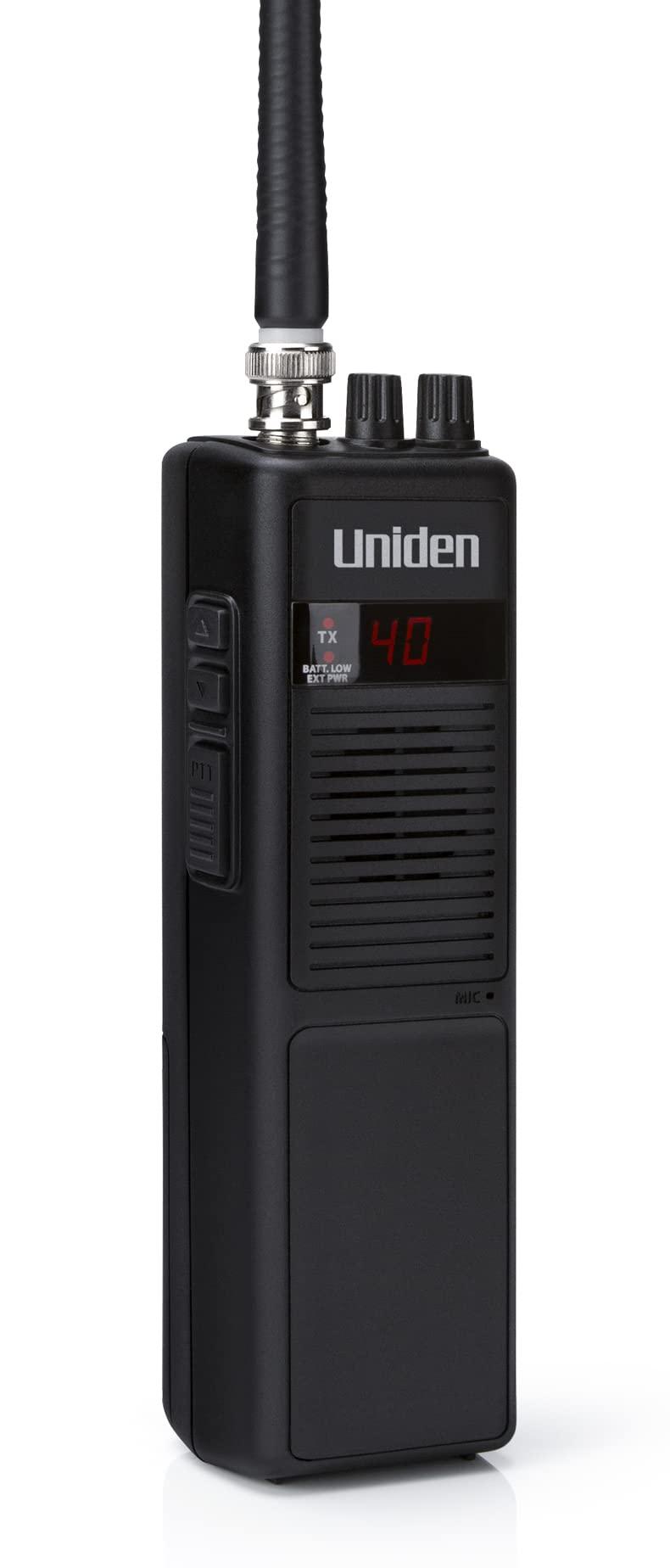 Uniden Uniden PRO401HH Professional Series 40 Channel Handheld CB Radio, 4 Watts Power with Hi/Low Power Switch, Auto noise cancellation, Belt Clip And Strap Included, 2.75in. x 4.33in. x 8.66in.
