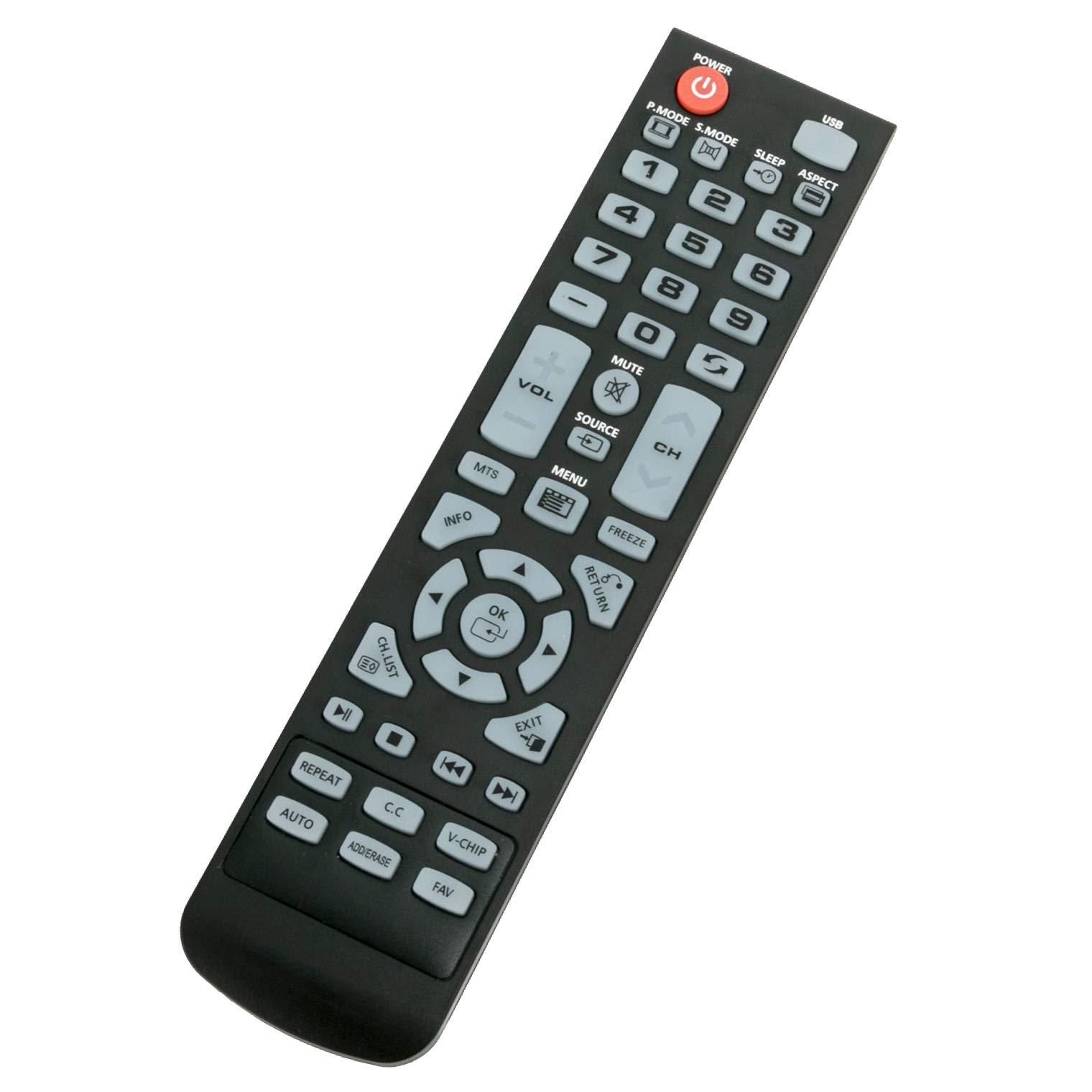 AIDITIYMI New Replacement Remote Control Supports for Element LED TV ELEFT195 ELEFT222 ELEFT326 ELEFT407 ELEFT506 ELEFW195 ELEFW247 ELEFW248 ELEFW328 ELEFW504 ELEFW505 ELEFW581 XHY353 WS-1688