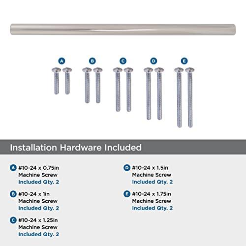 Amerock Amerock | Appliance Pull | Polished Nickel | 12 inch (305 mm) Center to Center | Bar Pulls | 1 Pack | Drawer Pull | Drawer Handle | Cabinet Hardware