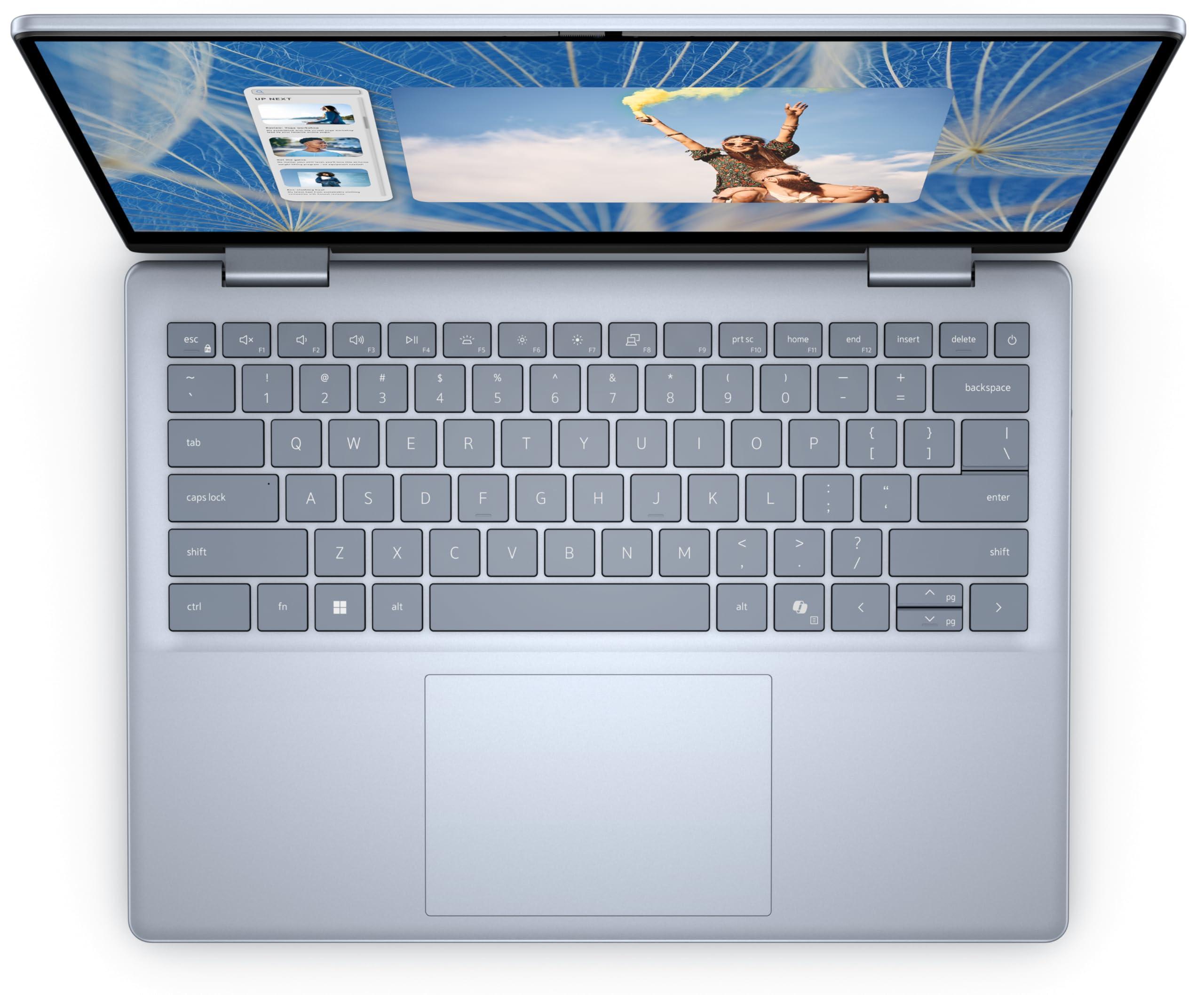 Dell Dell Inspiron 14 2-in-1 2024 Personal Laptop ~ 14" WUXGA 60Hz IPS Touch ~ Intel 5 120U ~ 8GB DDR5~512GB M.2 NVMe ~ Backlit Keyboard Fingerprint ~ Wi-Fi 6E ~ Windows 11 Home ~ Ice Blue