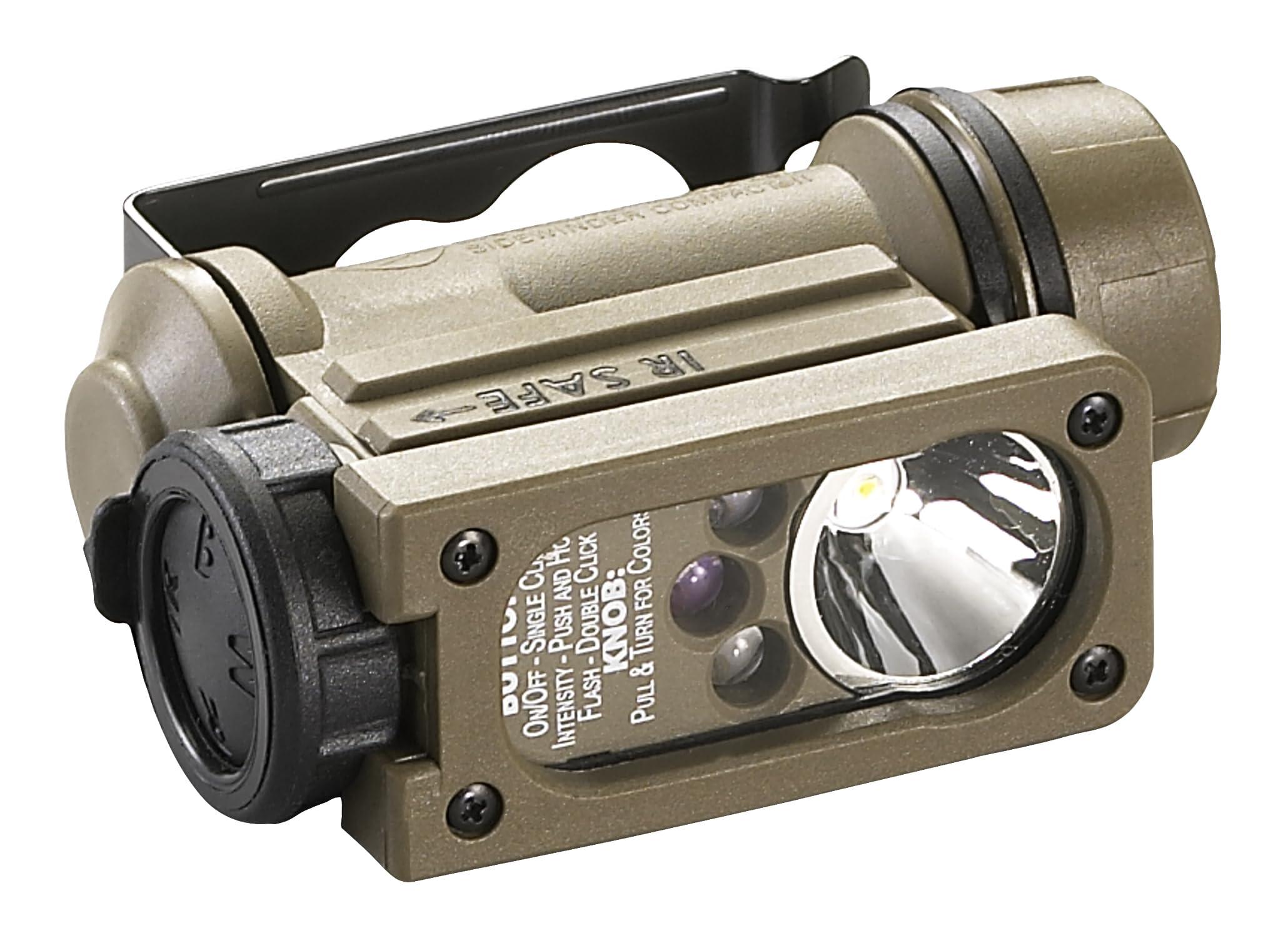 Streamlight Streamlight 14533 Sidewinder Compact II Aviation Model 47-Lumen Flashlight with NVG Mount, White C4, Green, Blue and IR LEDs, Coyote