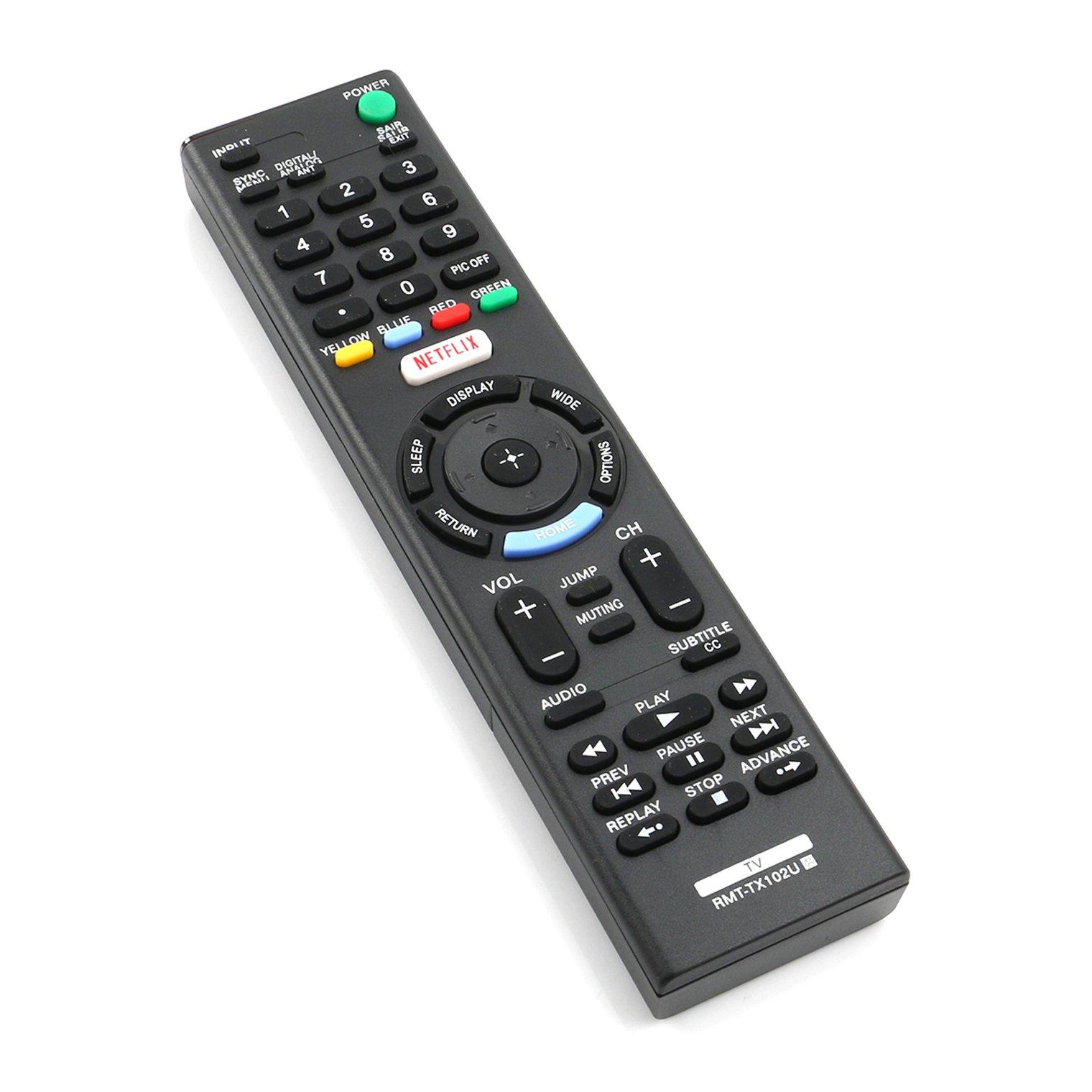 AIDITIYMI RMT-TX102U RMTTX102U Replace Remote Control fit for Sony Bravia TV KDL-55W6500 KDL-32W600D KDL-32R500C KDL-48R510C KDL-40R510C KDL40R530C KDL-48W600D KDL-48W650D KDL-55W6500D KDL-55W650D KDL-40W600D
