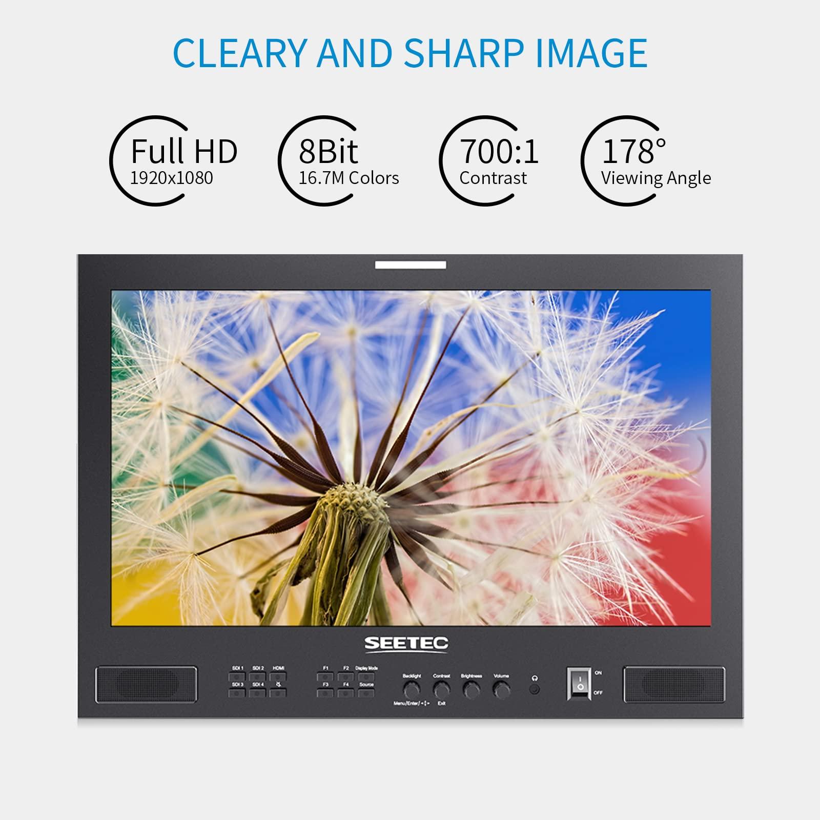 SEETEC SEETEC ATEM173S-CO 17.3 inch Multi Camera Director Broadcast Carry On Production Monitor 4X SDI in Out HDMI Waveform LUT HDR 1920x1080