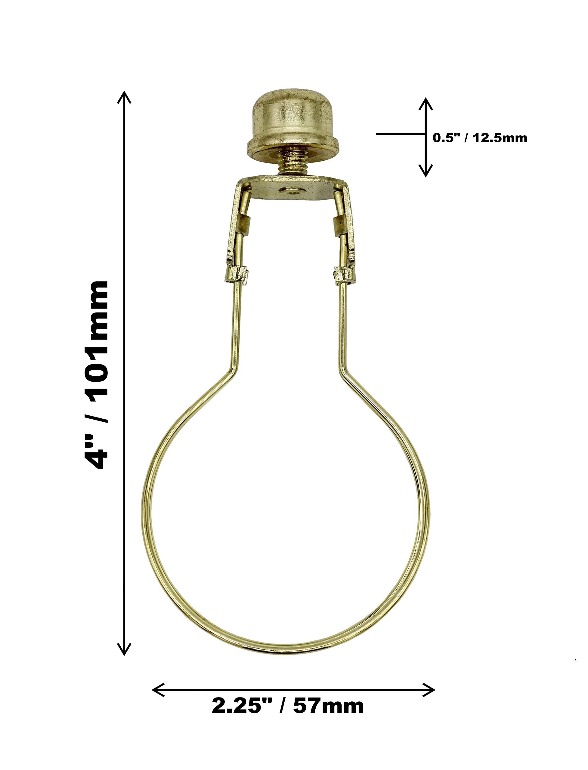 Creative Hobbies Creative Hobbies Lamp Shade Light Bulb Clip Adapter Clip on with Shade Attaching Finial Top - Gold