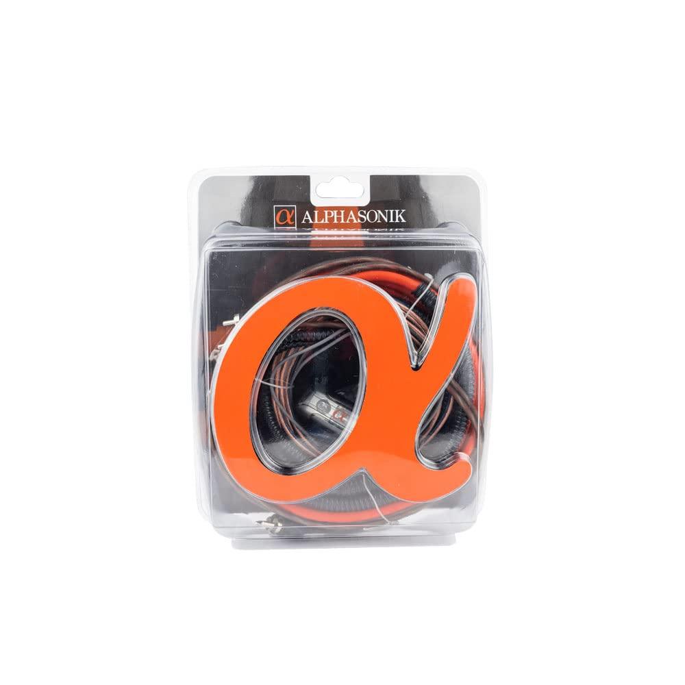 Alphasonik Alphasonik HK8 Premium 8-Gauge Complete Car Amplifier Installation Kit Power, Ground, Remote, Speaker Wire, Twisted RCA Interconnect, in Line Mini ANL Fuse Holder, 80Amp ANL Fuse - Amp Install Kit