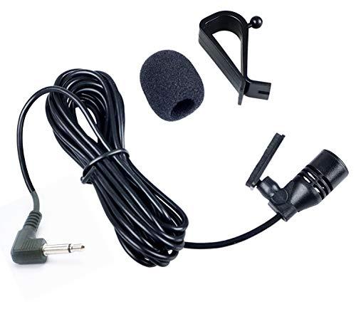 LINHUIPAD Car Microphone 3.5mm Stereo External Mic Car Radio Microphone Compatible with Kenwood Boss Corehan Power JVC Sony Jensen Alpine Vehicle Head Unit car Stereo Enabled Audio GPS DVD