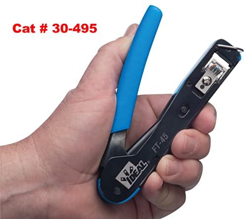 Ideal Industries IDEAL INDUSTRIES INC. 85-369 Shielded Feed-Thru Modular Plug Connector, Cable Connector for CAT6A/6/5e Shielded Cables, (50 Connectors, Jar)