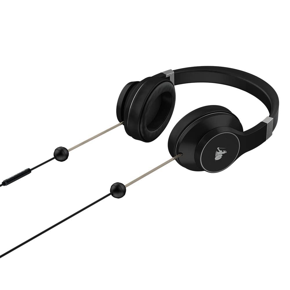 DefenderShield DefenderShield EMF-Free Over-Ear Adult Headphones - Universal Air Tube Wired Crystal Clear Stereo Headset with Microphone & Volume Control