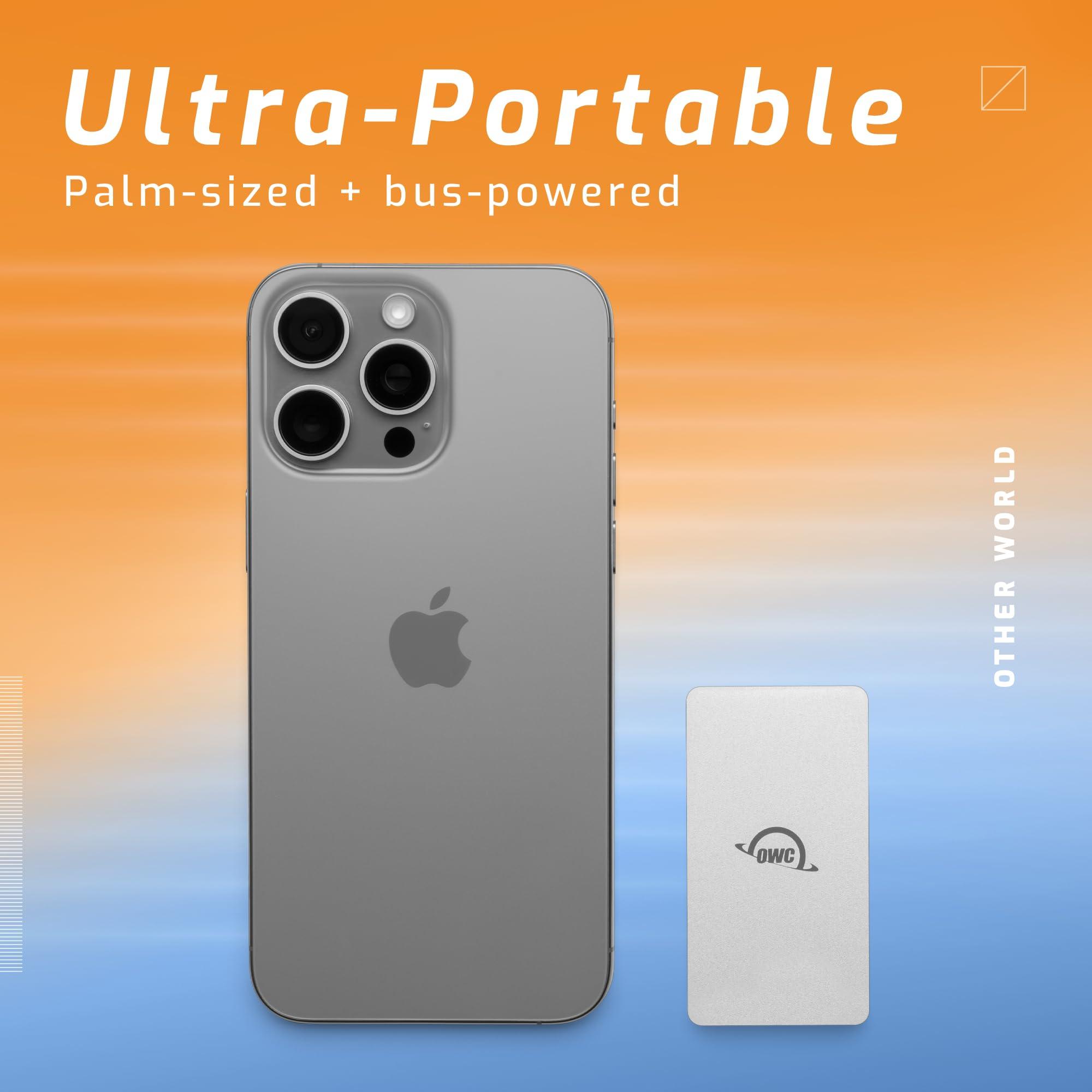 OWC OWC 1TB Envoy Single Ultra Portable Aluminum Bus Powered 10G/s USB-C Thunderbolt Compatible External NVMe SSD Drive