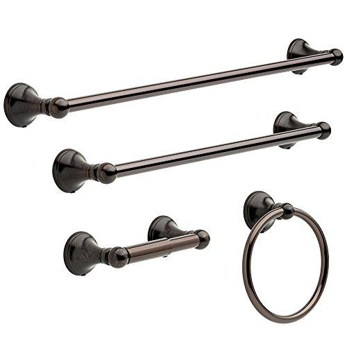 DELTA FAUCET Delta Faucet LKW18-VBR-1 Lockhart Towel Bar Rack Bath Hardware Accessory, 18", Venetian Bronze