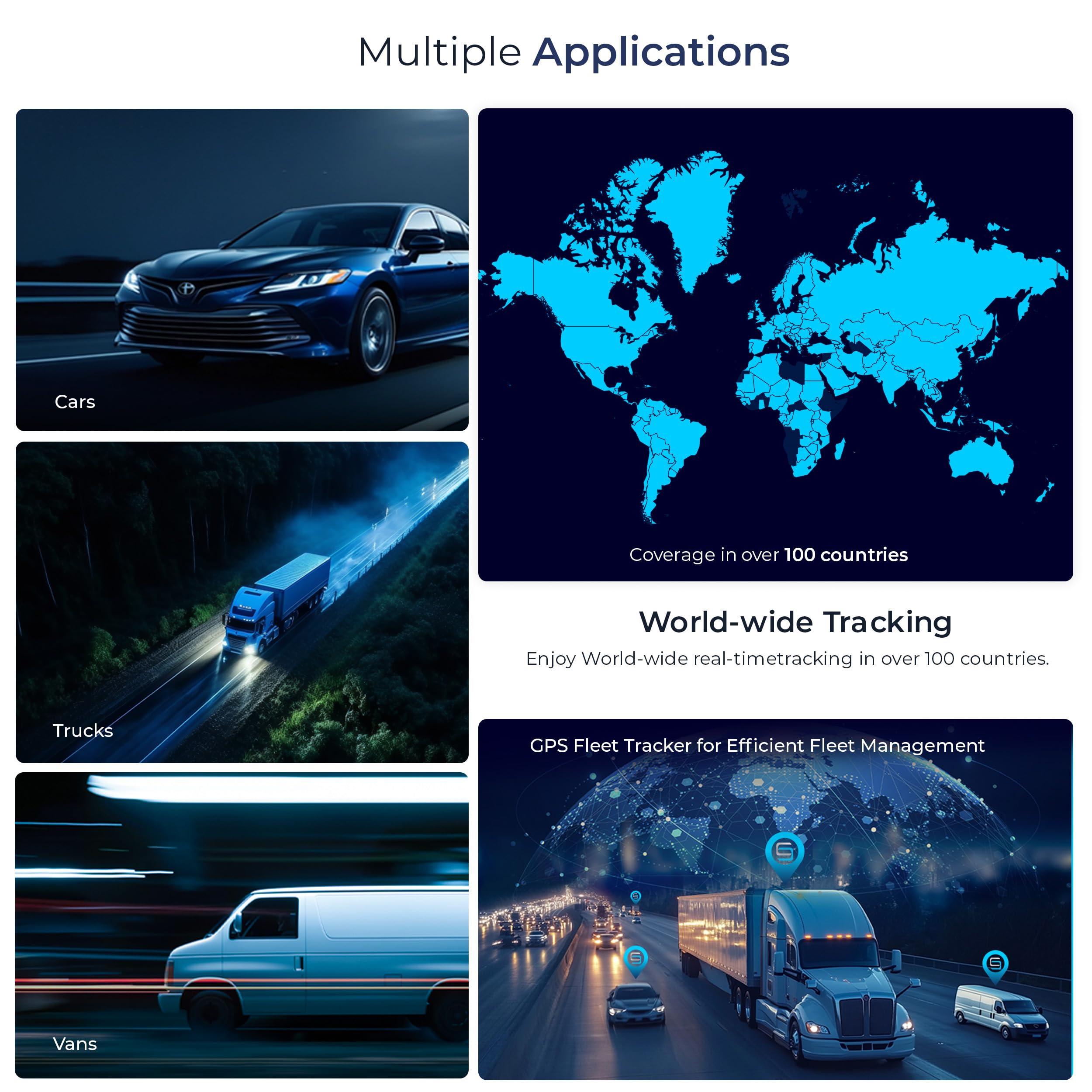 Salind GPS SALIND GPS Magnetic, up to 180 Days Battery - Car GPS Tracker for Vehicles, Motorcycles & Trucks, Car Tracker Device with Strong Built-in Magnet, Robust & Splash Proof - Real Time Car Tracking Device