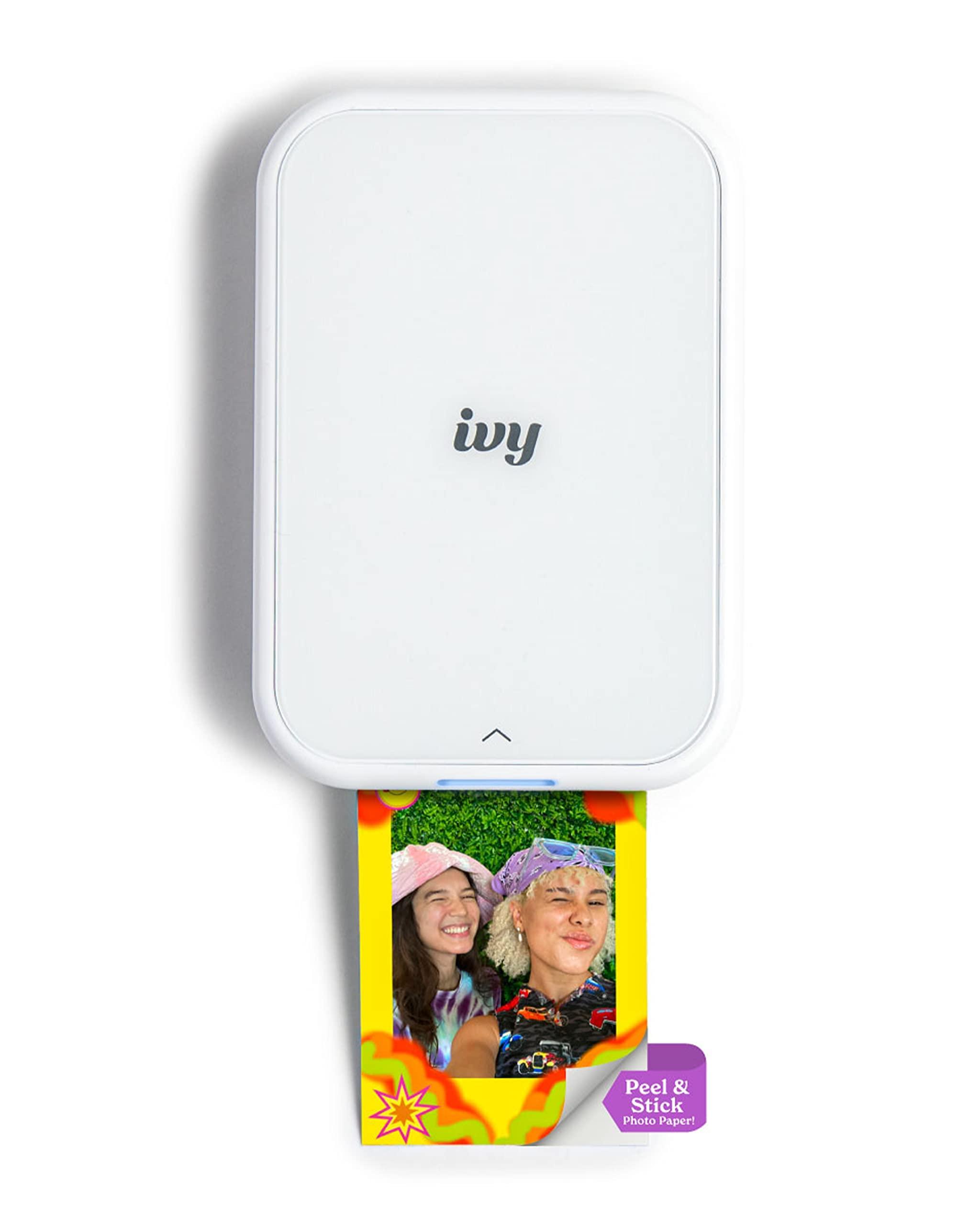 Canon Canon Ivy 2 Mini Photo Printer, Print from Compatible iOS & Android Devices, Sticky-Back Prints, Pure White