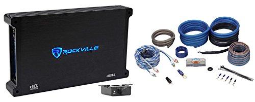 Rockville Store Rockville dB14 4000w Peak/1000w RMS Mono 2 Ohm Amplifier Car Audio Amp Bundle with Rockville RWK4CU 4 AWG Gauge 100% Copper Complete Amp Installation Wire Kit OFC