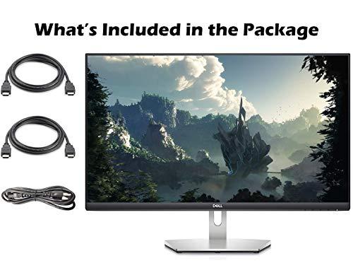 Dell Dell Newest 27-inch QHD 1440p (2560 x 1440) IPS Ultra-Thin Bezel Monitor, 75Hz Refresh Rate, ADM FreeSync, HDMI, DisplayPorts, Built in Speakers, VESA Certified, Sliver