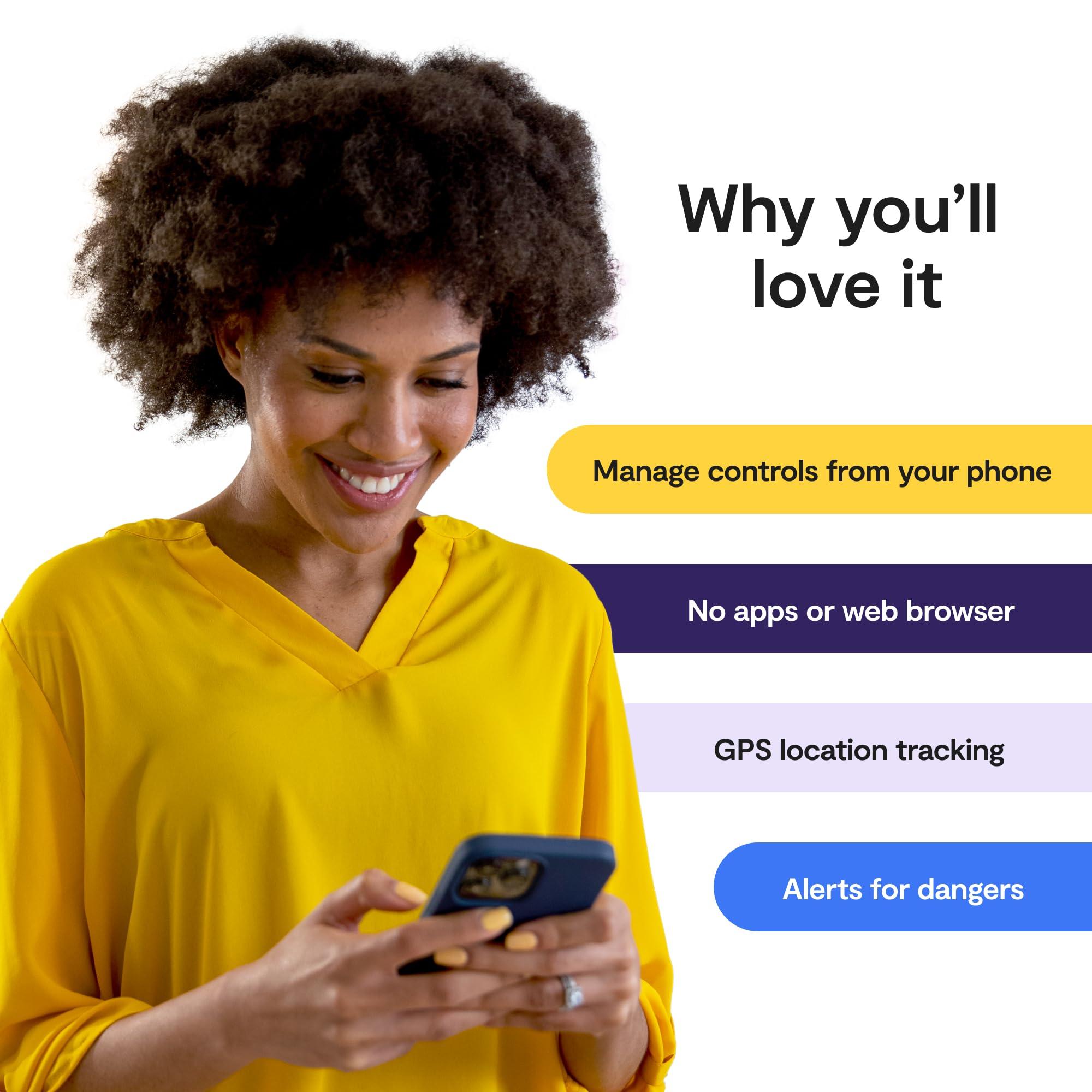 Bark Bark Watch - Safest Smart Watch for Kids - Talk and Text - GPS Tracking - Text, Video, and Phone Monitoring - Manage All Contacts - SOS Button - CV16