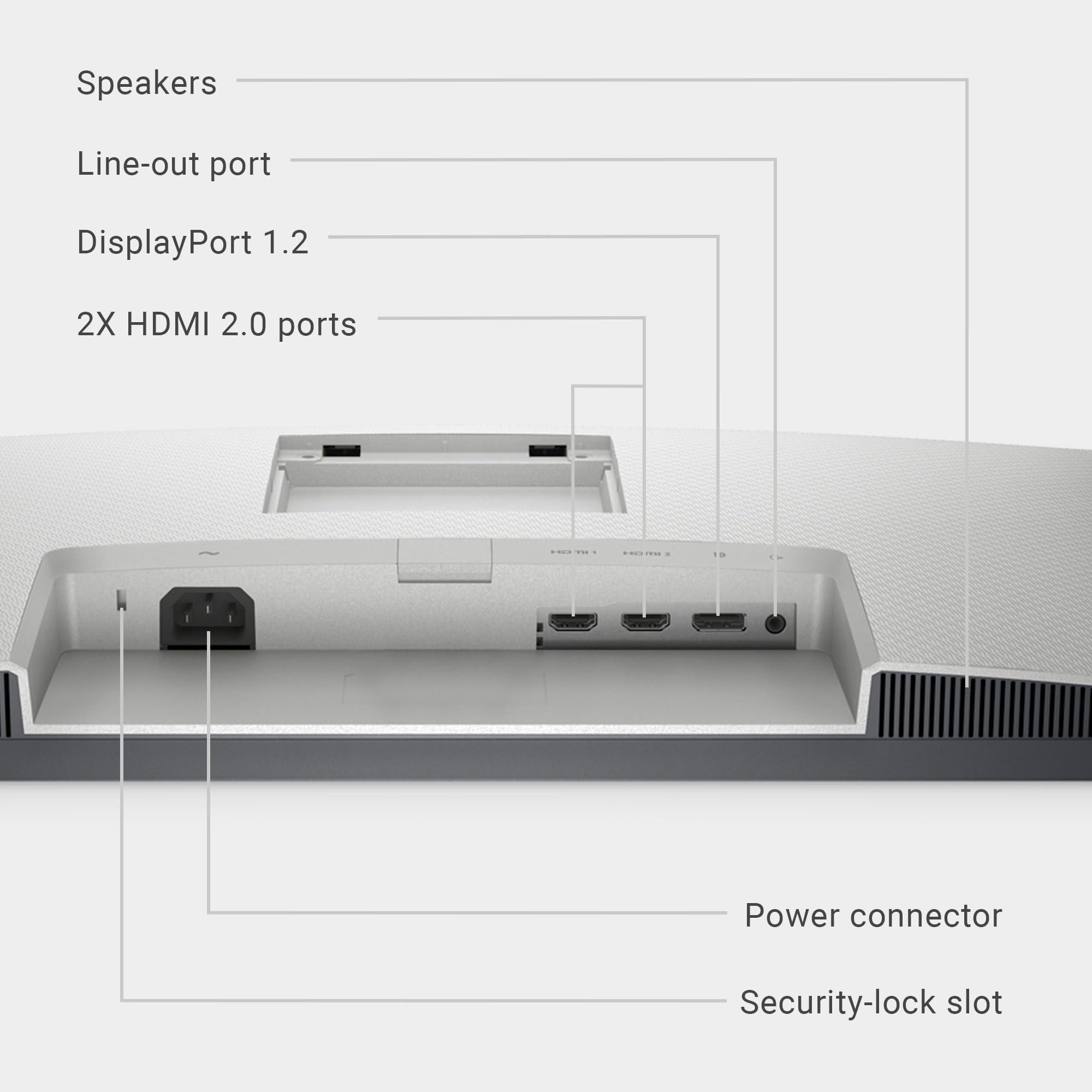 Dell Dell S2721QS Monitor 27 Inch, 4K UHD (3840 x 2160) IPS Display, Ultra-Thin Bezel, AMD FreeSync, HDMI, DisplayPort, VESA Certified - Silver