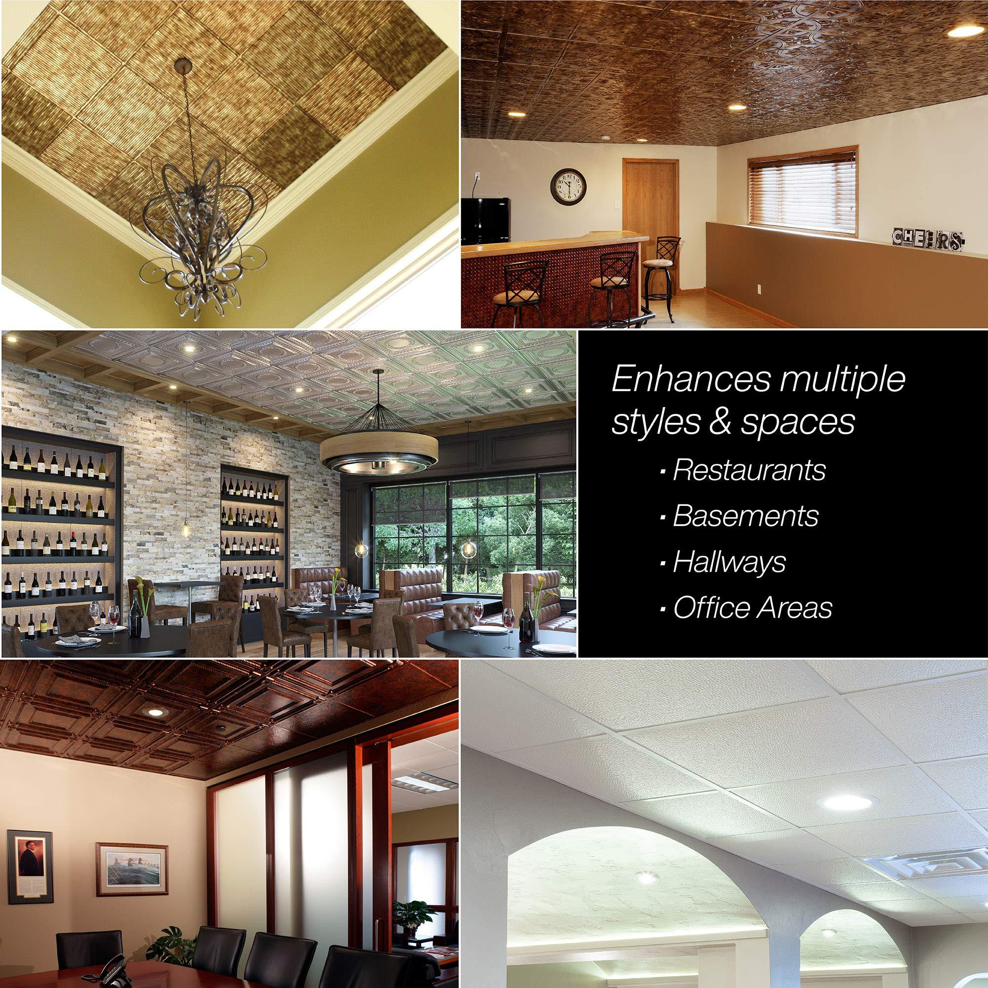 FASDE FASDE Minidome Decorative Vinyl 2ft x 2ft Lay in Ceiling Panel in Polished Copper (5 Pack)