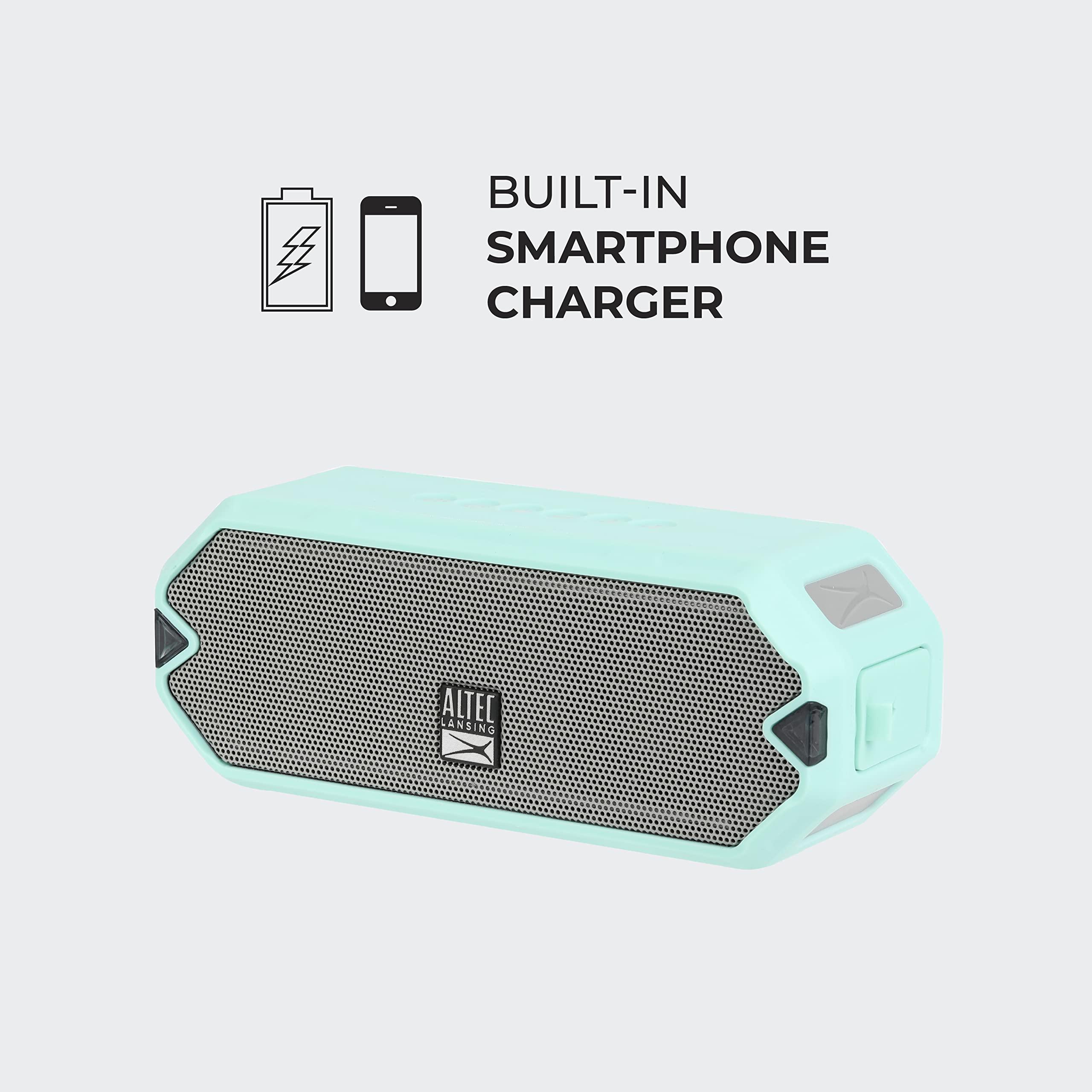 Altec Lansing Altec Lansing - HydraJolt Wireless Bluetooth Speaker, Waterproof Portable Speakers with Built in Phone Charger and Lights, Everything Proof Outdoor, Shockproof, Snowproof, 16 Hours Playtime