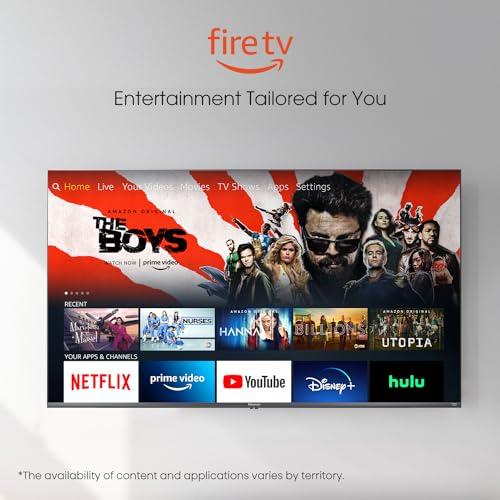 Hisense Hisense 75 Class U6 Series ULED 4K UHD Smart Fire TV (75U6HF, 2024) - QLED, Full Array Local Dimming, 600-Nit, Dolby Vision HDR 10+, HDMI 2.1, MEMC, 240 Motion Rate with VRR, Alexa Compatibility