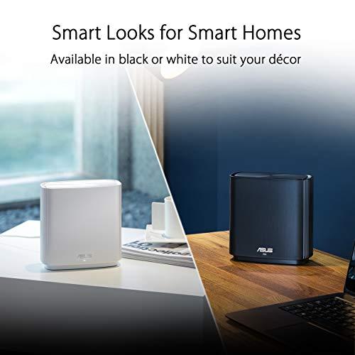 ASUS ASUS ZenWiFi AX6600 Tri-Band Mesh WiFi 6 System (XT8 3PK) - Whole Home Coverage up to 7500 sq.ft & 8+ rooms, AiMesh, Included Lifetime Internet Security, Easy Setup, 3 SSID, Parental Control, Charcoal