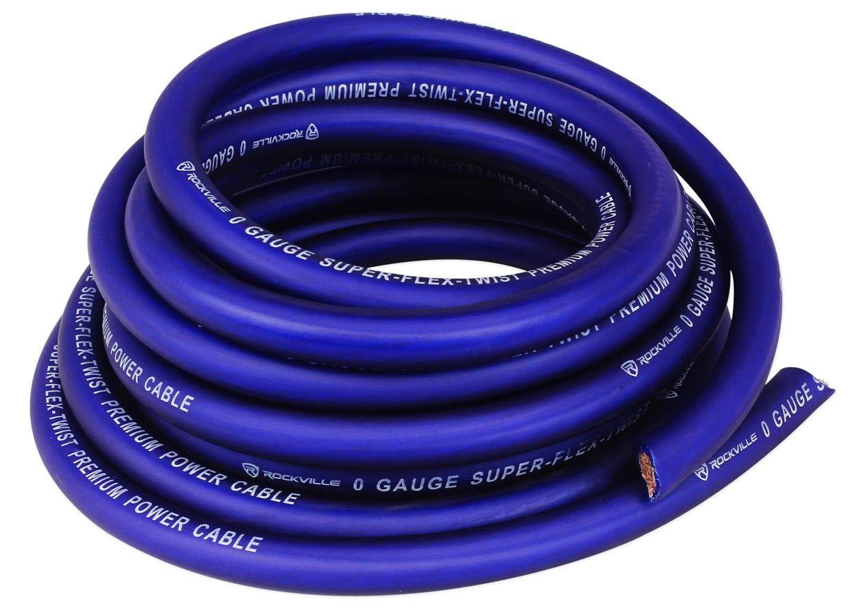 Rockville Rockville RXC4D 4 Farad/12 Volt Digital Power Capacitor+RWK01 0 AWG Amp Wire Kit