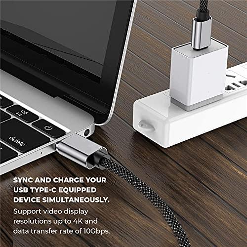 FireFold NetStrand USB C to USB C Cable 100W PD | Fast Charging Charger Cord | USB 3.1 Type-C Braided Cable | Compatible with USB 3.0, 2.0, and 1.1 (3)